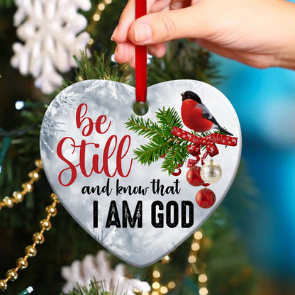 Special Ceramic Heart Ornament - I Am God - Christmas Decor - Funny Ornament