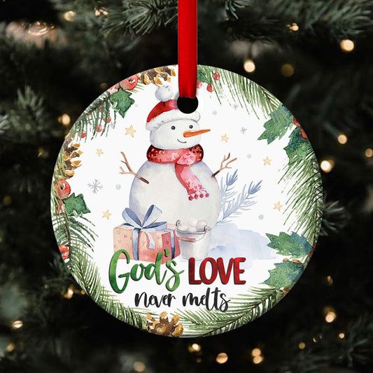 Special Jesus Ceramic Circle Ornament - Nothing Can Change God's Love For You Ornament