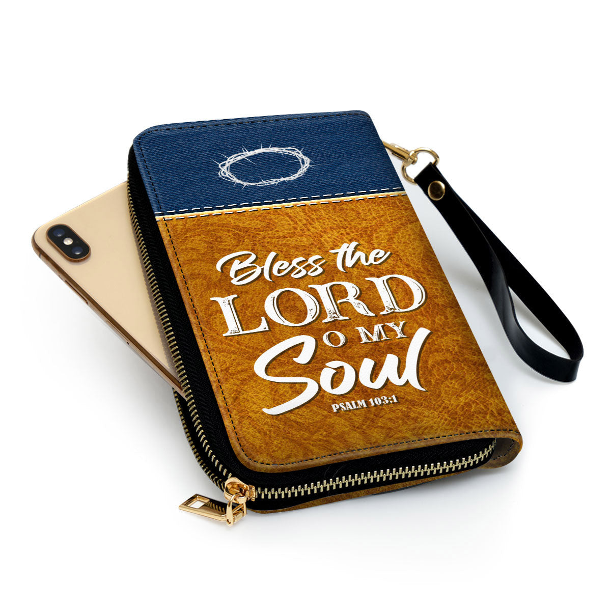Spiritual Gifts For Women Psalm 1031 Bless The Lord O My Soul Clutch Purse For Women - Personalized Name - Christian Gifts For Women