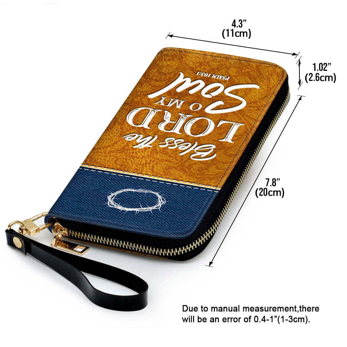 Spiritual Gifts For Women Psalm 1031 Bless The Lord O My Soul Clutch Purse For Women - Personalized Name - Christian Gifts For Women