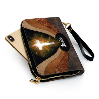 Spiritual Gifts For Women Stunning Cross Clutch Purse For Women - Personalized Name - Christian Gifts For Women