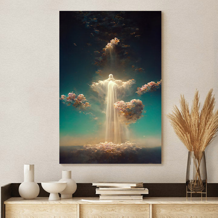 Spiritual Poster Of Overflow With Hope - Jesus Christ Canvas - Christian Wall Art