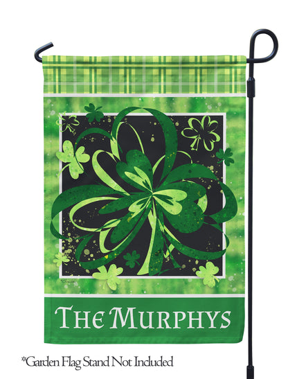 St. Patrick's Day Get Lucky Welcomegarden Personalized House Flag - St. Patrick's Day Garden Flag - St. Patrick's Day Decorative Flags