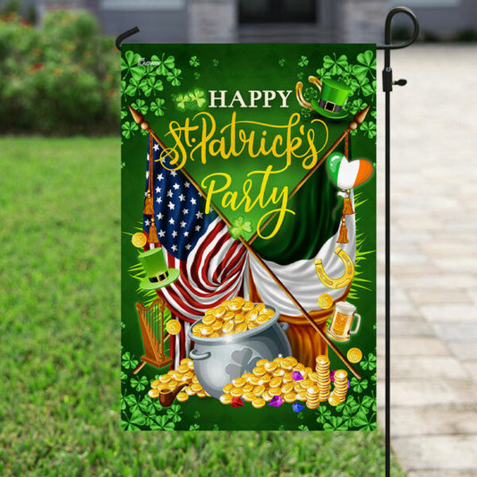 St. Patrick's Day Irish American House Flag - St Patrick's Day Garden Flag - St. Patrick's Day Decorations