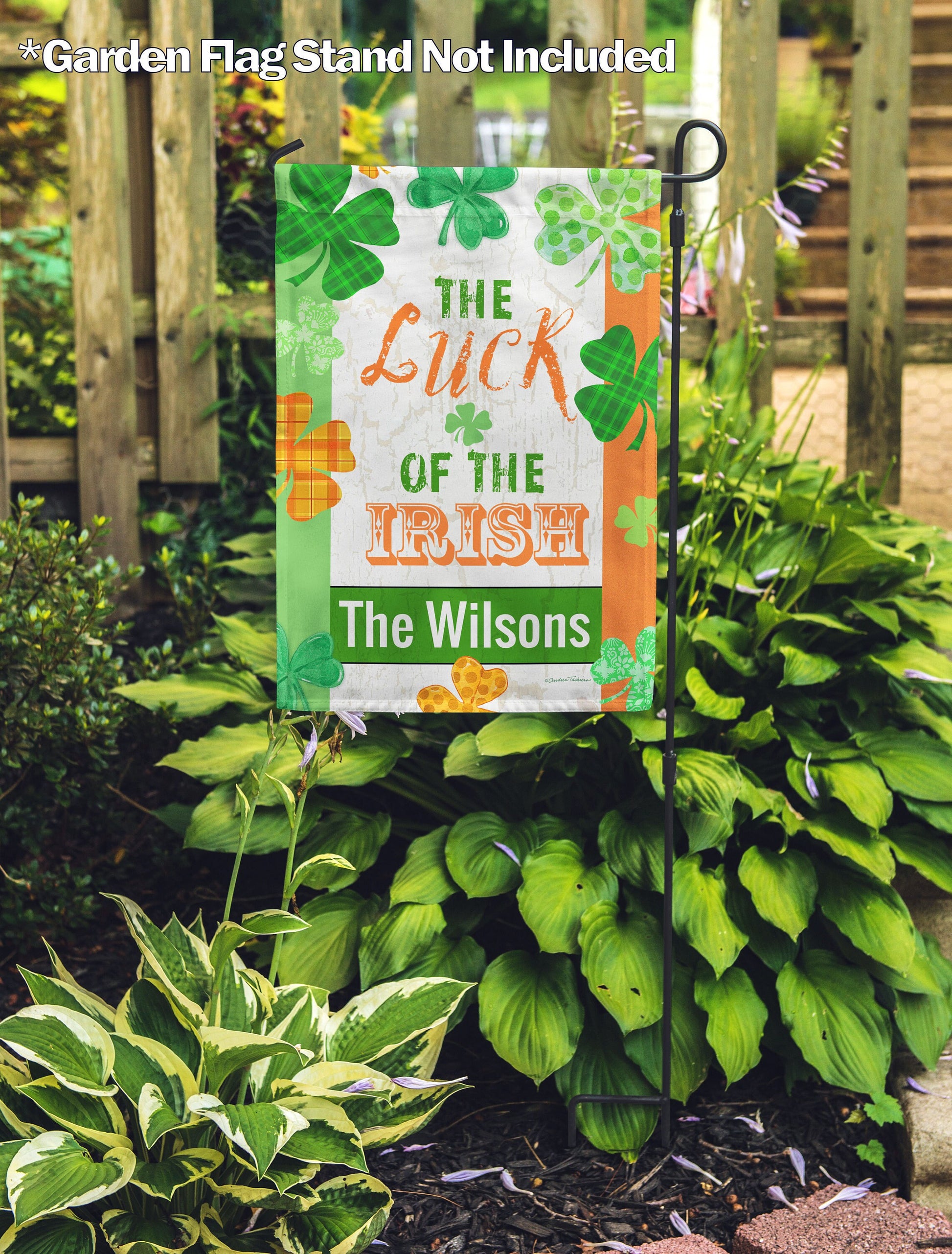 St. Patrick's Day Luck Of The Irish Cloversgarden Personalized House Flag - St. Patrick's Day Garden Flag - St. Patrick's Day Decorative Flags