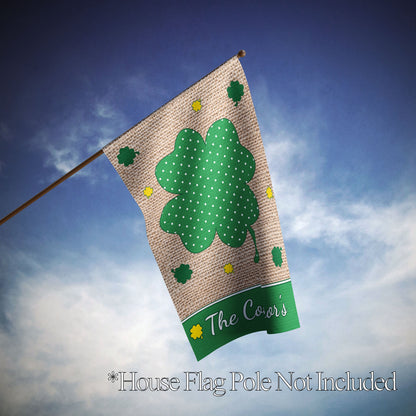 St. Patrick's Day Personalized House Flag - St. Patrick's Day Garden Flag - St. Patrick's Day Decorative Flags