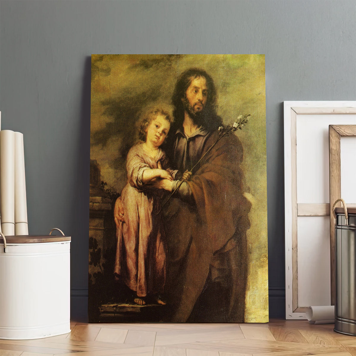 St Joseph 2 Catholic Picture - Canvas Pictures - Jesus Canvas Art - Christian Wall Art