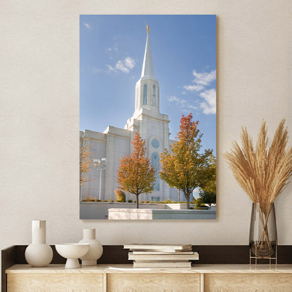St Louis Temple Autumn Trees Canvas Pictures - Jesus Canvas Art - Christian Wall Art