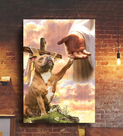 Staffordshire Bull Terrier (Staffies) God Hand Photo Canvas - Canvas Decor Ideas