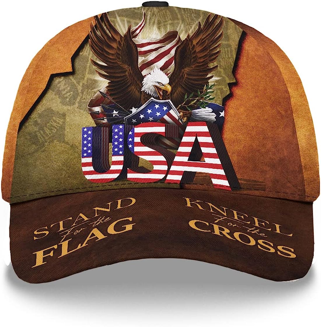 Stand For Flag Kneel For Cross Classic Hat All Over Print - Christian Hats for Men and Women