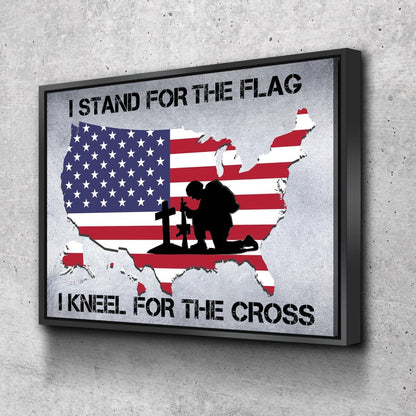 Stand For The Flag American Flag Patriotic Wall Art - Christian Canvas Wall Art