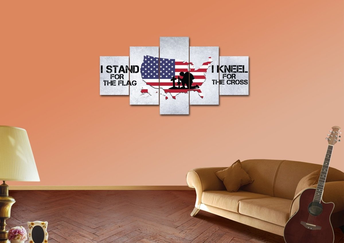 Stand For The Flag American Flag Patriotic Wall Art - Christian Canvas Wall Art