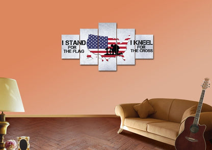 Stand For The Flag American Flag Patriotic Wall Art - Christian Canvas Wall Art