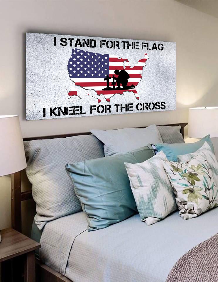 Stand For The Flag American Flag Patriotic Wall Art - Christian Canvas Wall Art
