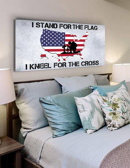 Stand For The Flag American Flag Patriotic Wall Art - Christian Canvas Wall Art