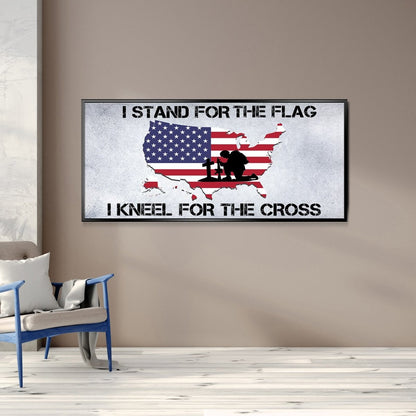 Stand For The Flag American Flag Patriotic Wall Art - Christian Canvas Wall Art