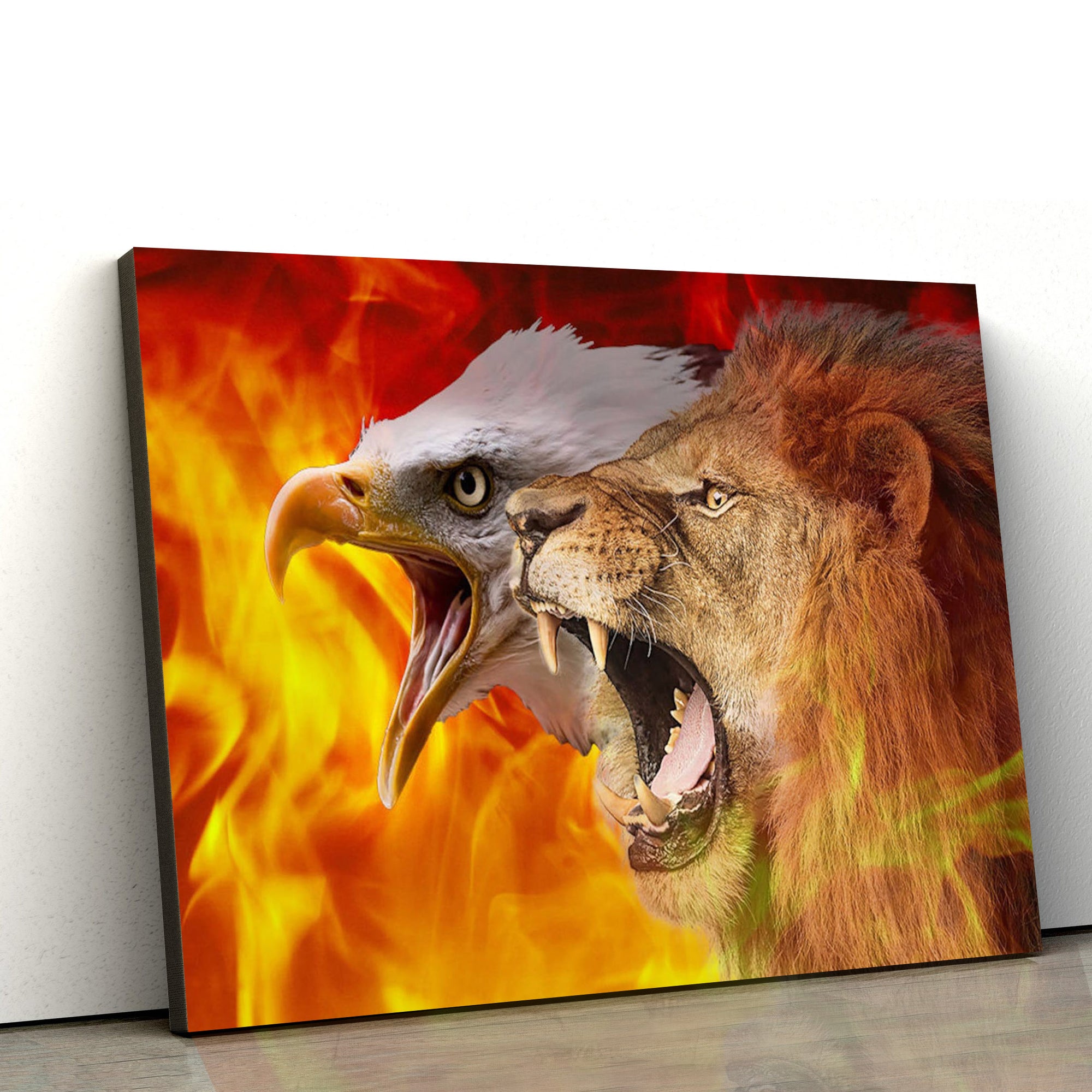 Stand Roar Lion Eagle Ii - Canvas Picture - Jesus Canvas Pictures - Christian Wall Art