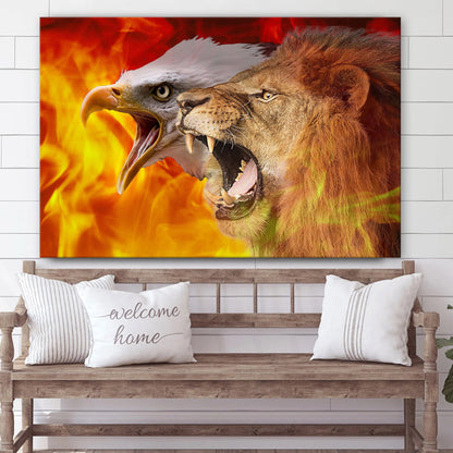 Stand Roar Lion Eagle Ii - Canvas Picture - Jesus Canvas Pictures - Christian Wall Art