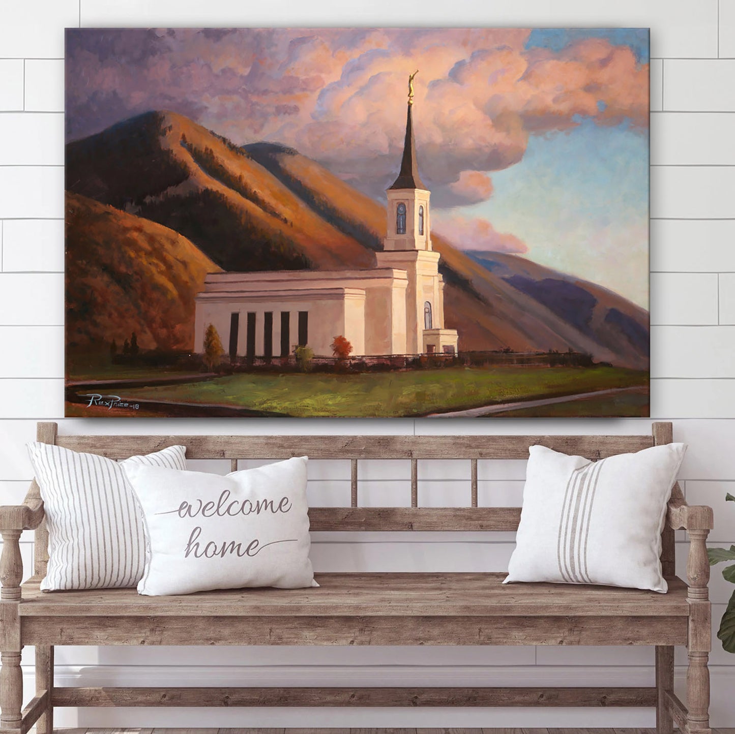 Star Valley Temple Canvas Wall Art - Jesus Christ Picture - Canvas Christian Wall Art