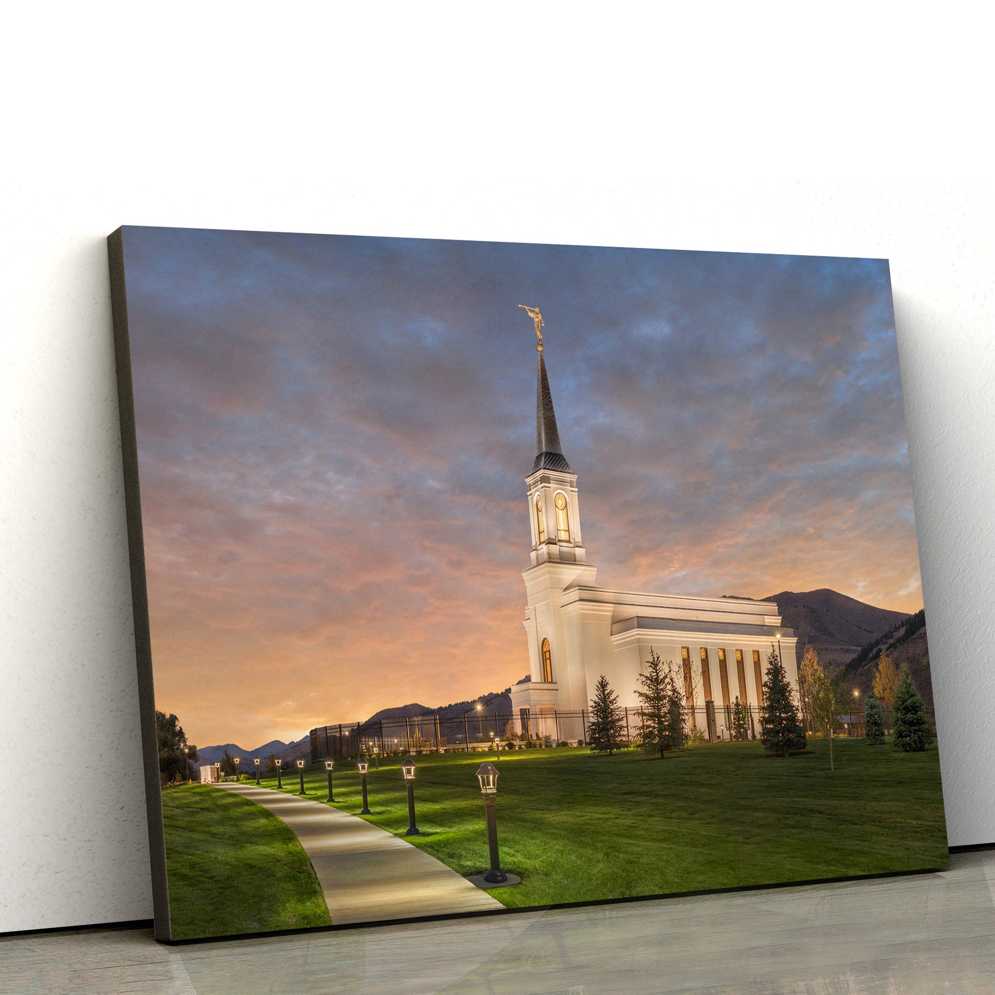 Star Valley Temple Eventide Canvas Wall Art - Jesus Christ Picture - Canvas Christian Wall Art