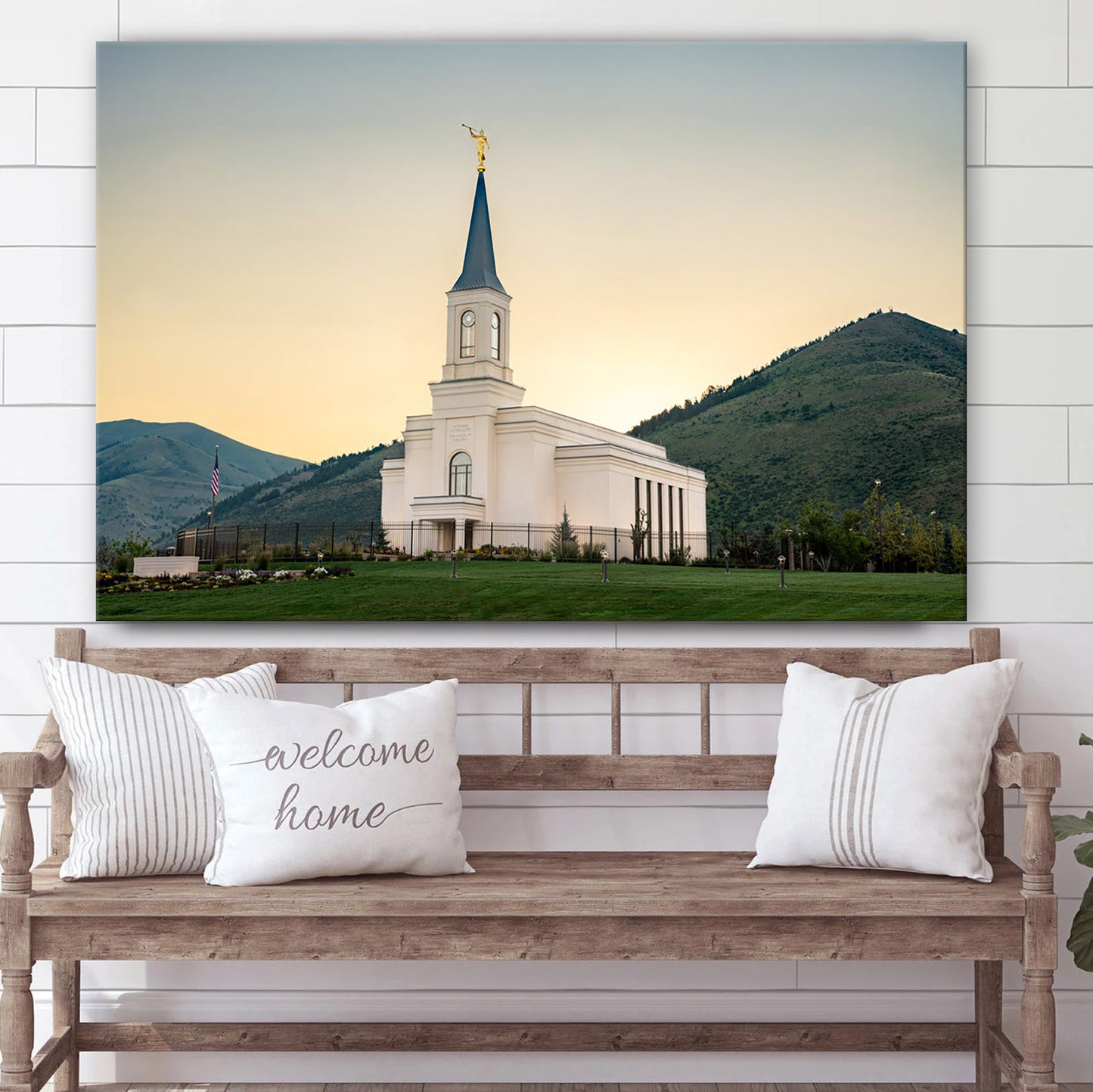 Star Valley Wyoming Glory Canvas Wall Art - Jesus Christ Picture - Canvas Christian Wall Art
