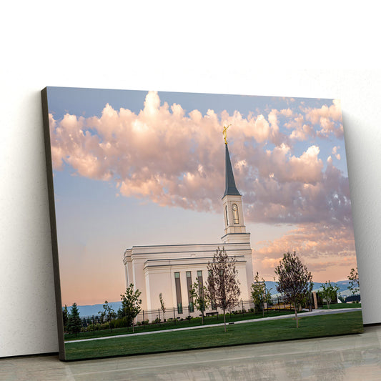 Star Valley Wyoming Peaceful Morning Canvas Wall Art - Jesus Christ Picture - Canvas Christian Wall Art