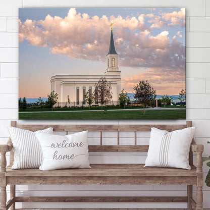 Star Valley Wyoming Peaceful Morning Canvas Wall Art - Jesus Christ Picture - Canvas Christian Wall Art