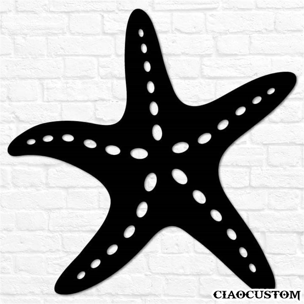 Starfish Metal Sign - Decorative Metal Wall Art - Metal Signs Outdoor