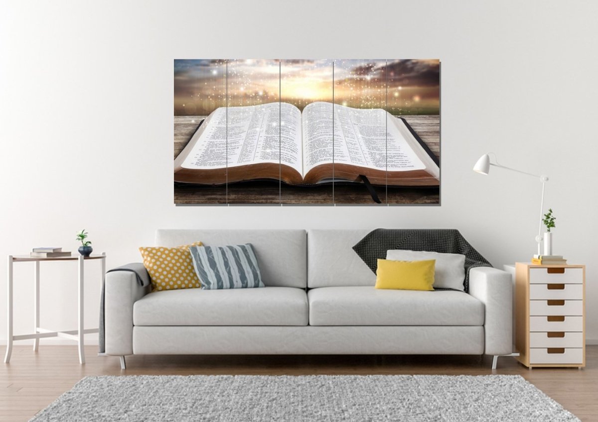 Starry Bible Wall Art - Christian Canvas Wall Art