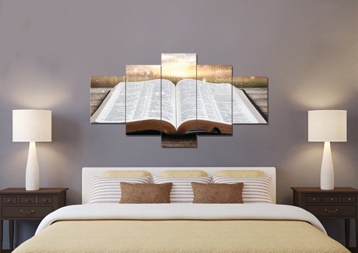 Starry Bible Wall Art - Christian Canvas Wall Art