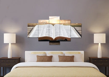 Starry Bible Wall Art - Christian Canvas Wall Art