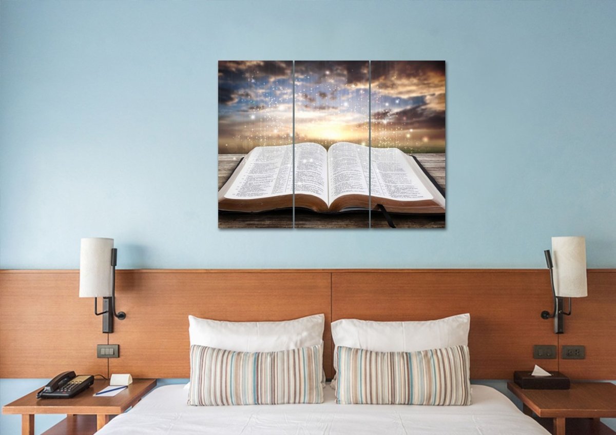 Starry Bible Wall Art - Christian Canvas Wall Art