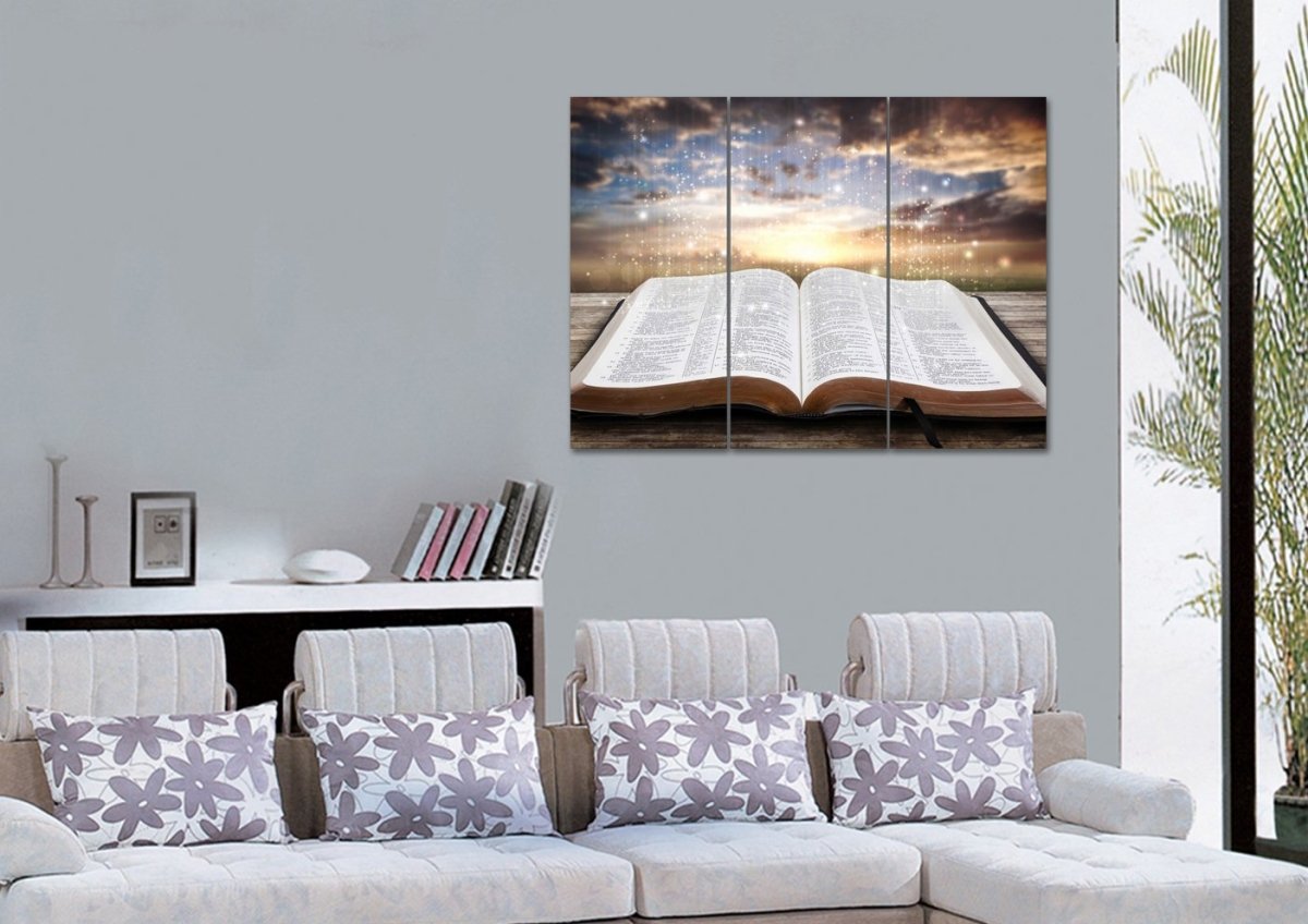 Starry Bible Wall Art - Christian Canvas Wall Art
