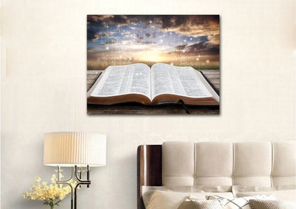 Starry Bible Wall Art - Christian Canvas Wall Art