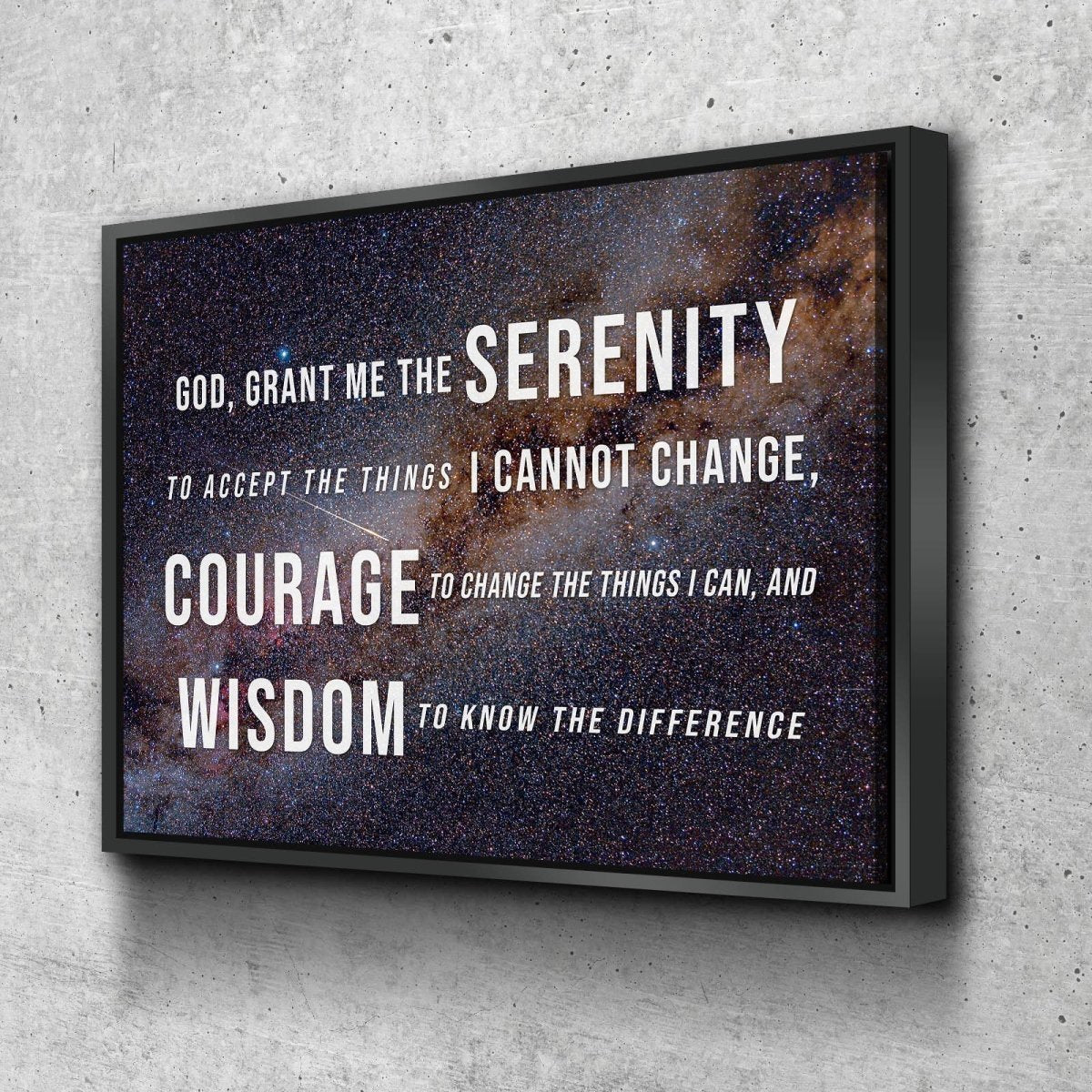 Starry Skies & Serenity Prayer Wall Art - Christian Canvas Wall Art