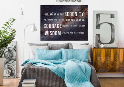 Starry Skies & Serenity Prayer Wall Art - Christian Canvas Wall Art