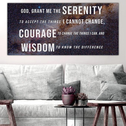Starry Skies & Serenity Prayer Wall Art - Christian Canvas Wall Art