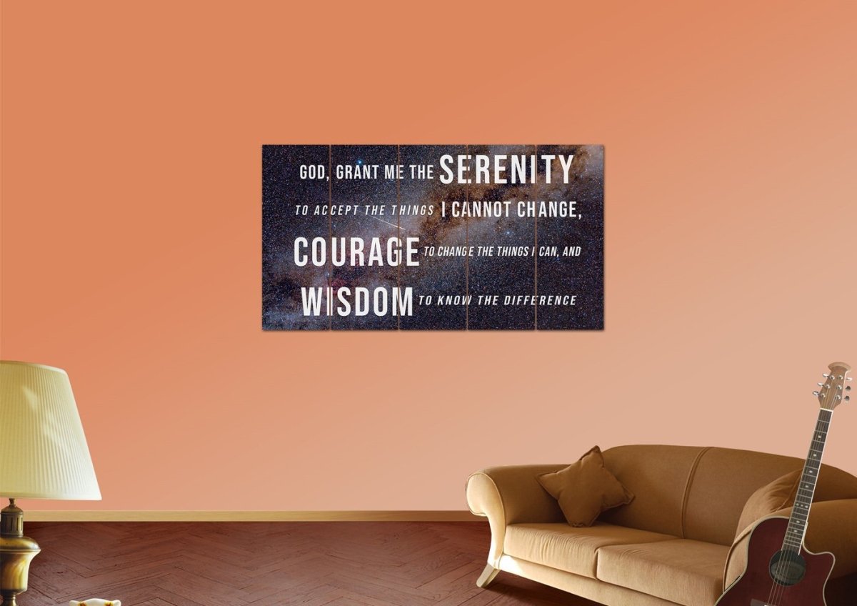 Starry Skies & Serenity Prayer Wall Art - Christian Canvas Wall Art