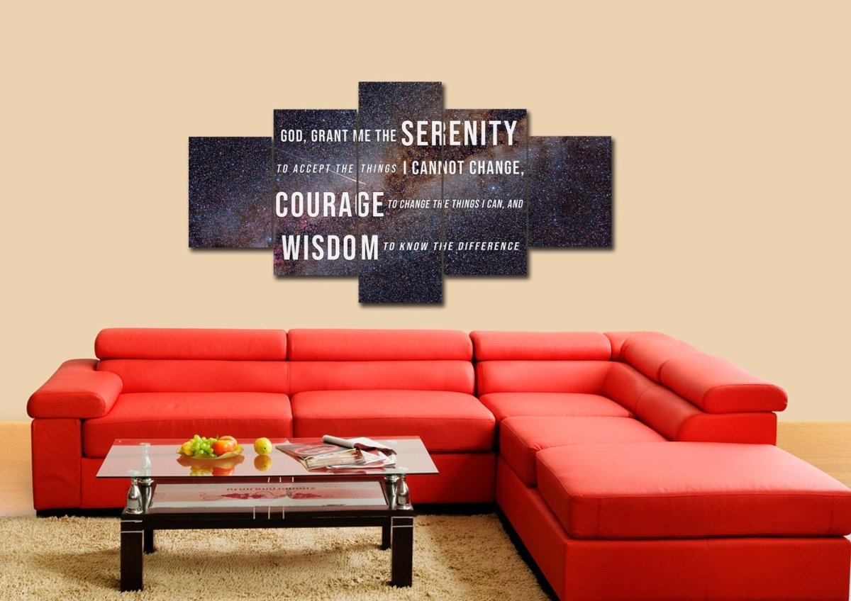 Starry Skies & Serenity Prayer Wall Art - Christian Canvas Wall Art