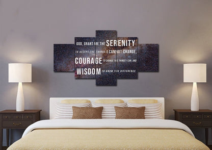 Starry Skies & Serenity Prayer Wall Art - Christian Canvas Wall Art
