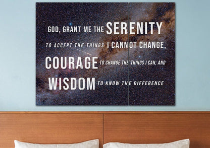 Starry Skies & Serenity Prayer Wall Art - Christian Canvas Wall Art