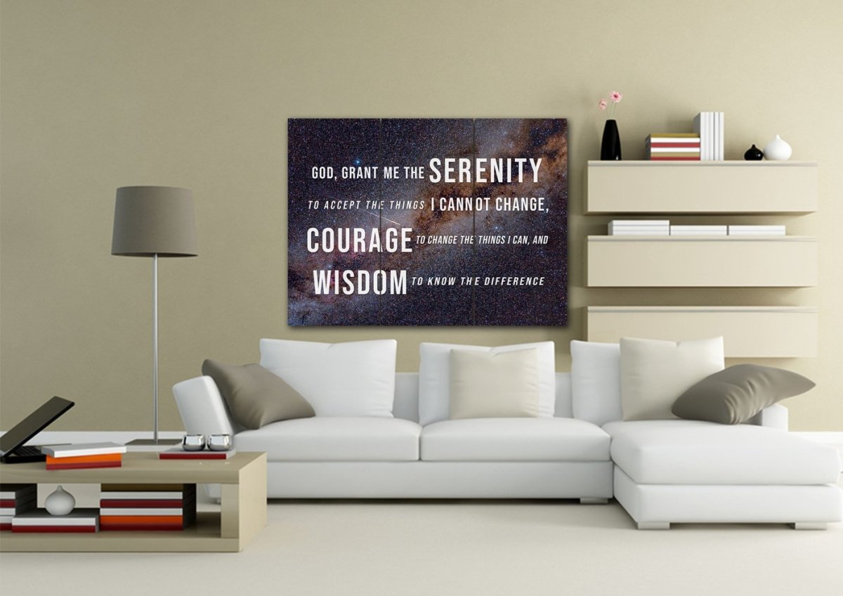 Starry Skies & Serenity Prayer Wall Art - Christian Canvas Wall Art