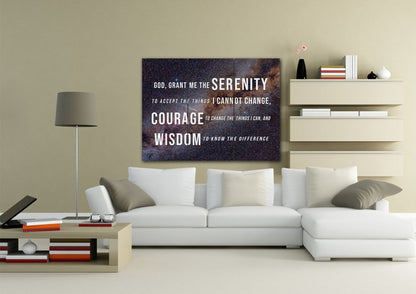 Starry Skies & Serenity Prayer Wall Art - Christian Canvas Wall Art