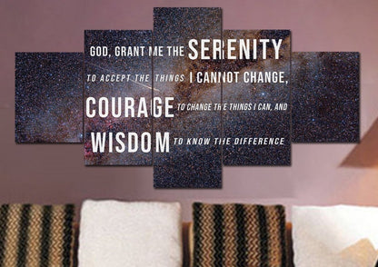Starry Skies & Serenity Prayer Wall Art - Christian Canvas Wall Art
