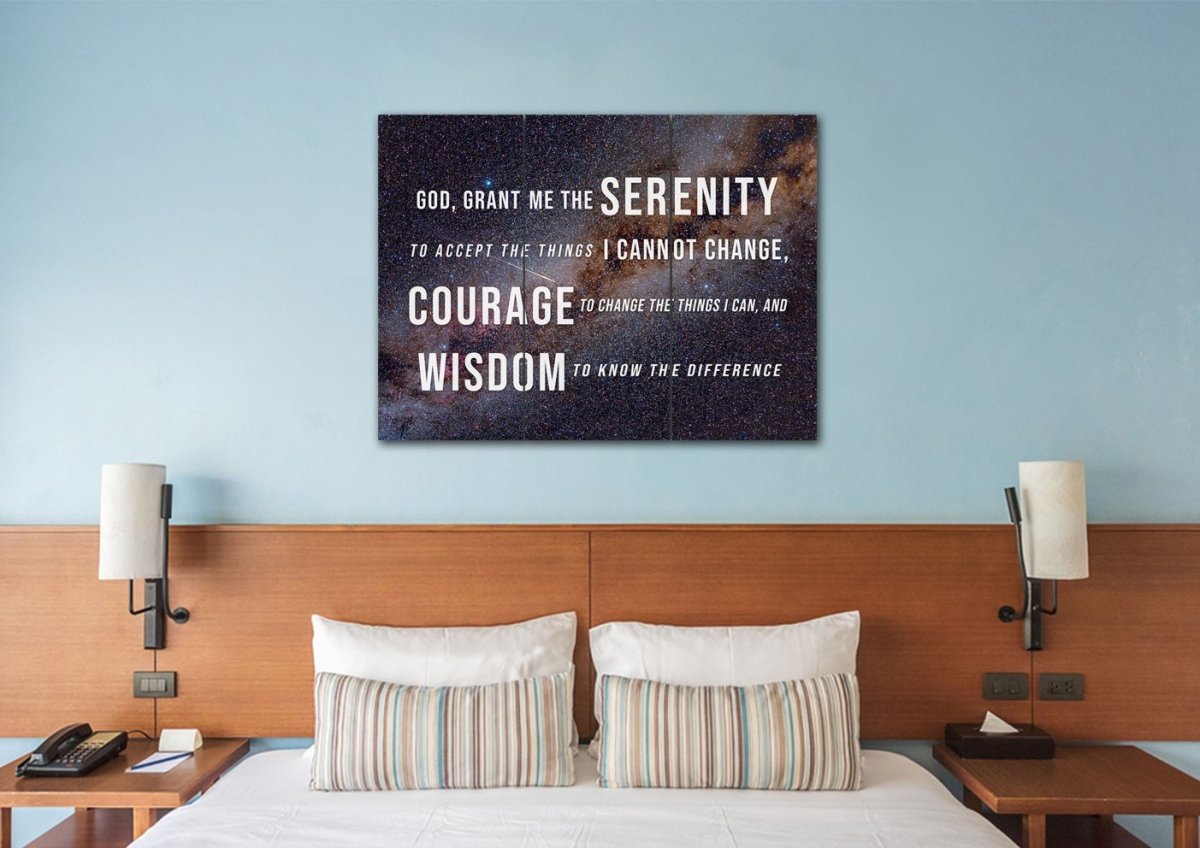 Starry Skies & Serenity Prayer Wall Art - Christian Canvas Wall Art