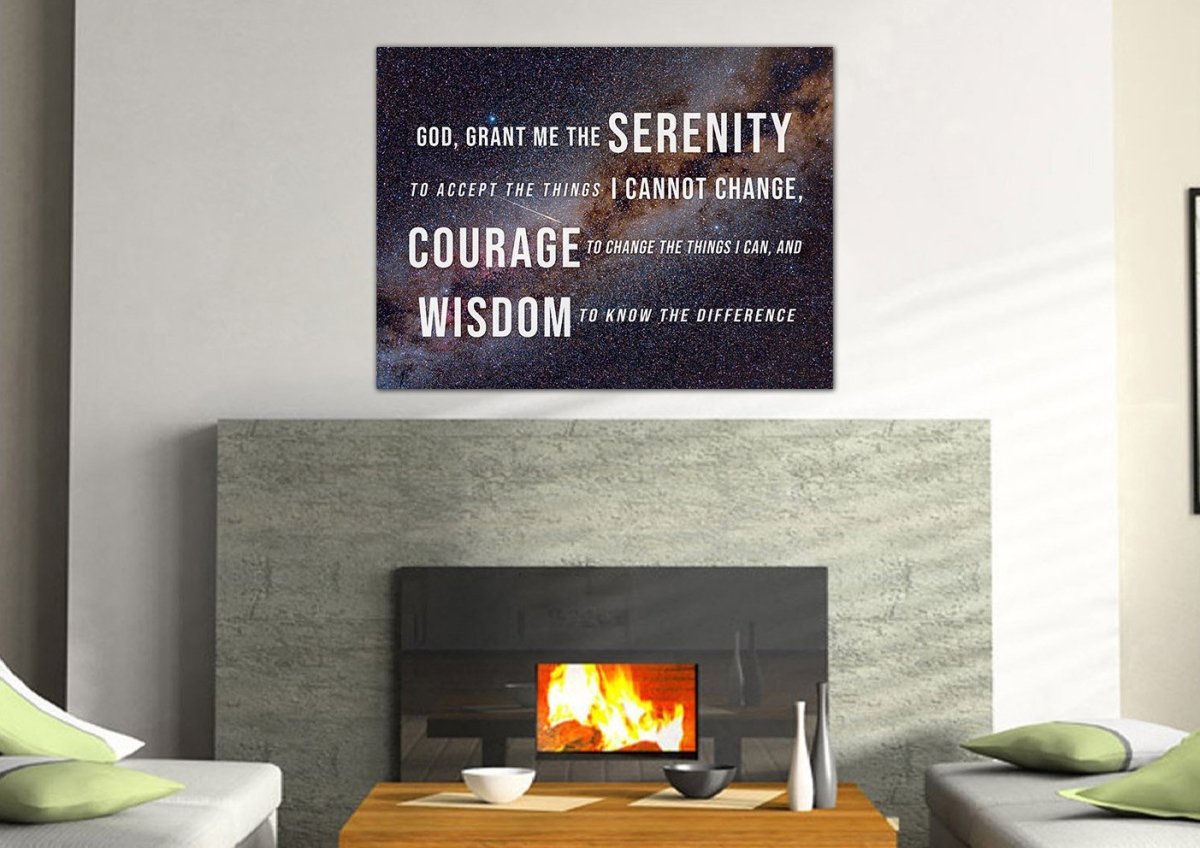 Starry Skies & Serenity Prayer Wall Art - Christian Canvas Wall Art