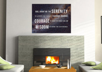 Starry Skies & Serenity Prayer Wall Art - Christian Canvas Wall Art