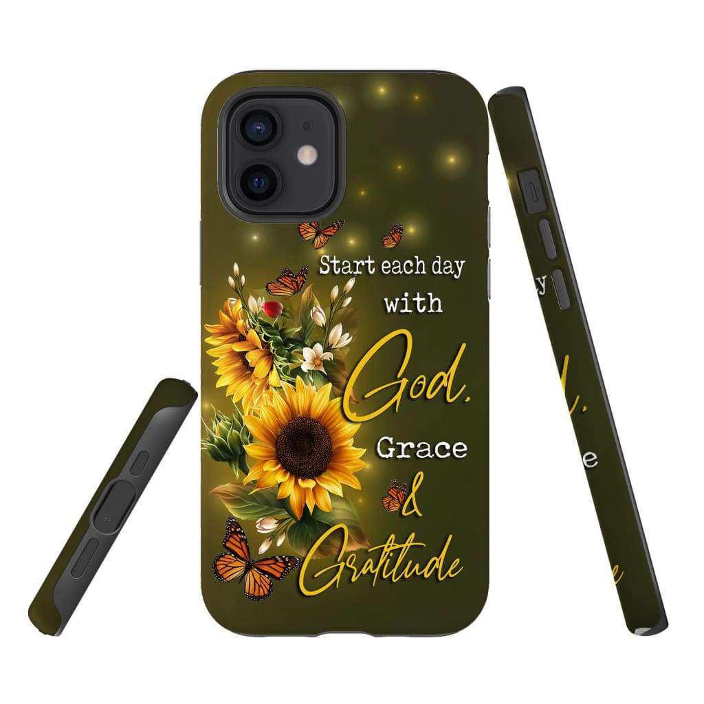 Start Each Day With God Grace And Gratitude - Christian Phone Cases- Iphone Samsung Cases Christian