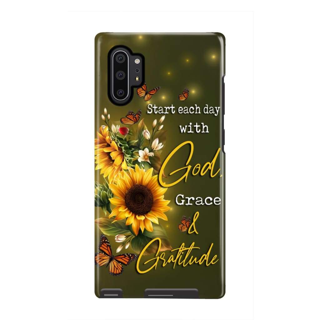 Start Each Day With God Grace And Gratitude - Christian Phone Cases- Iphone Samsung Cases Christian