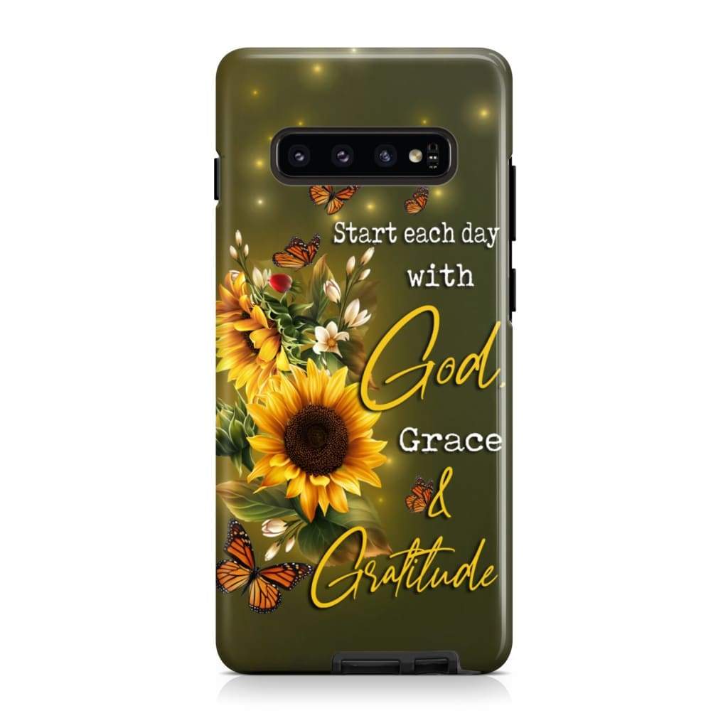 Start Each Day With God Grace And Gratitude - Christian Phone Cases- Iphone Samsung Cases Christian